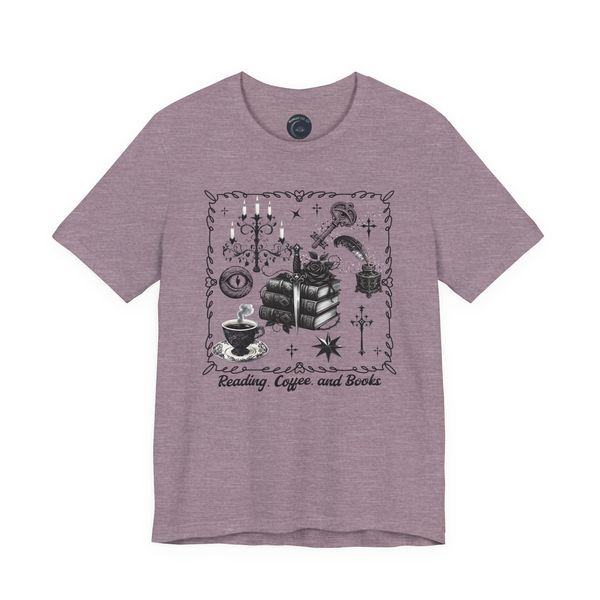 Mystic Reading Tee — "Reading and Mystery Books" Graphic T-Shirt - Midnight Eye, LLC