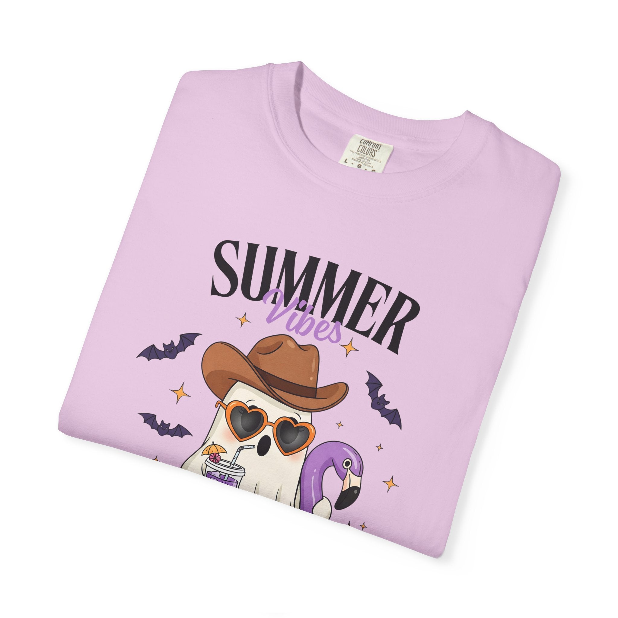 Spooky Summer Ghost T-Shirt — Cute Cowboy Hat & Sunglasses Funny Tee - Midnight Eye, LLC