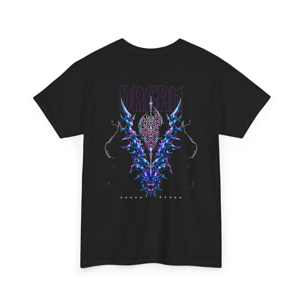Dragon Crest Graphic Tee — “Dream” Cyber Gothic Streetwear - Raver T-Shirt - Midnight Eye, LLC