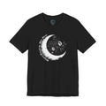 Moonflower Moon Tee — Floral Crescent Moon Graphic T-Shirt - Gothic Moon & Flowers Tee - Midnight Eye, LLC
