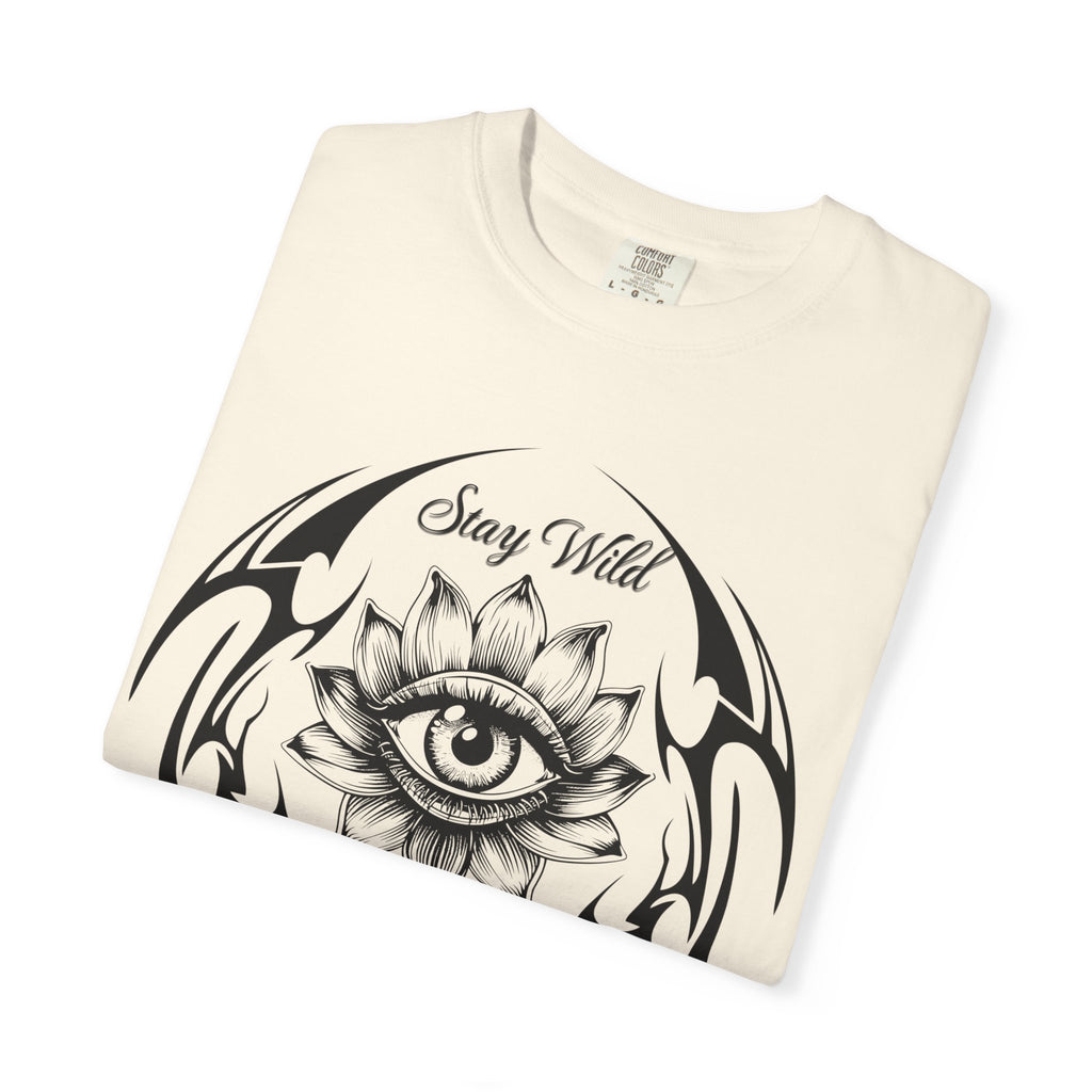 Lotus Eye Graphic T-Shirt — Cybergoth / Cyberpunk Floral Tee