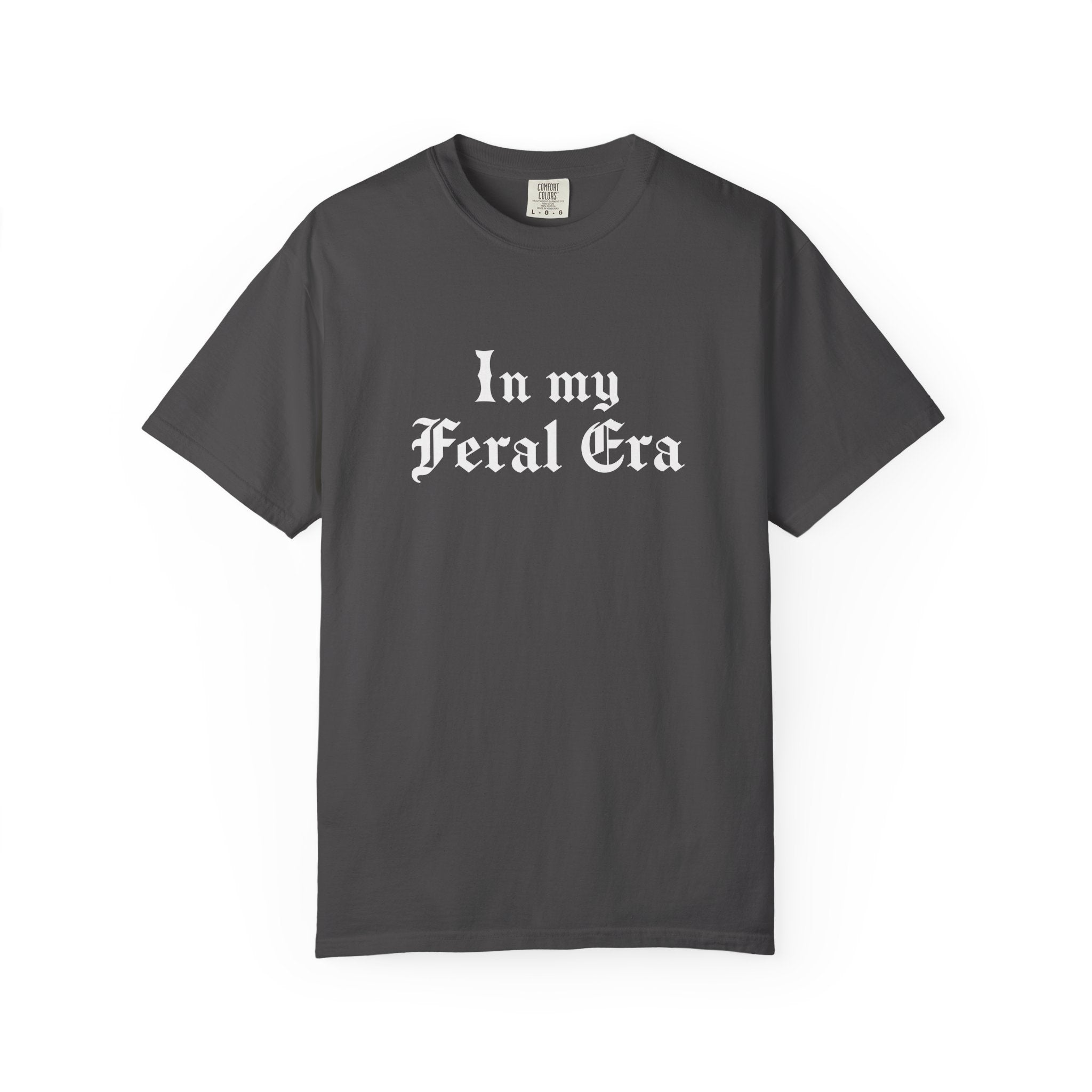 In My Feral Era Wolf T-Shirt — Mystical Moon Graphic Tee - Wolf Animal Lovers Tee - Midnight Eye, LLC