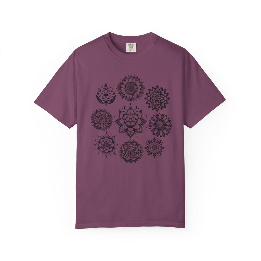 Boho Flower Collage T-Shit - Floral Graphic Tee