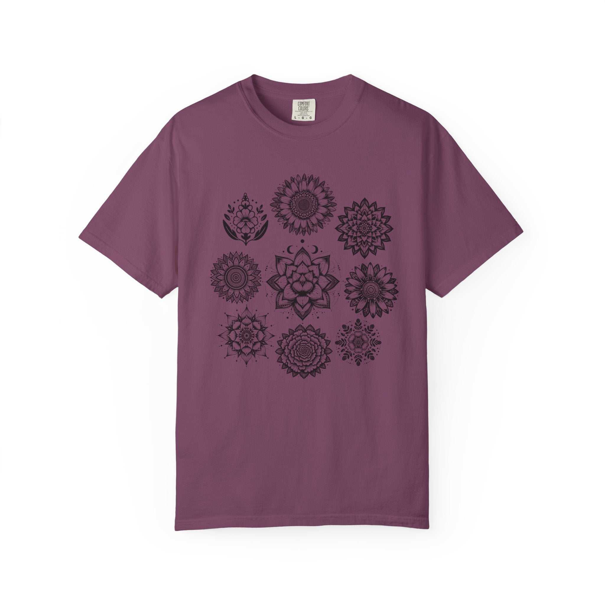 Boho Flower Collage T-Shit - Floral Graphic Tee