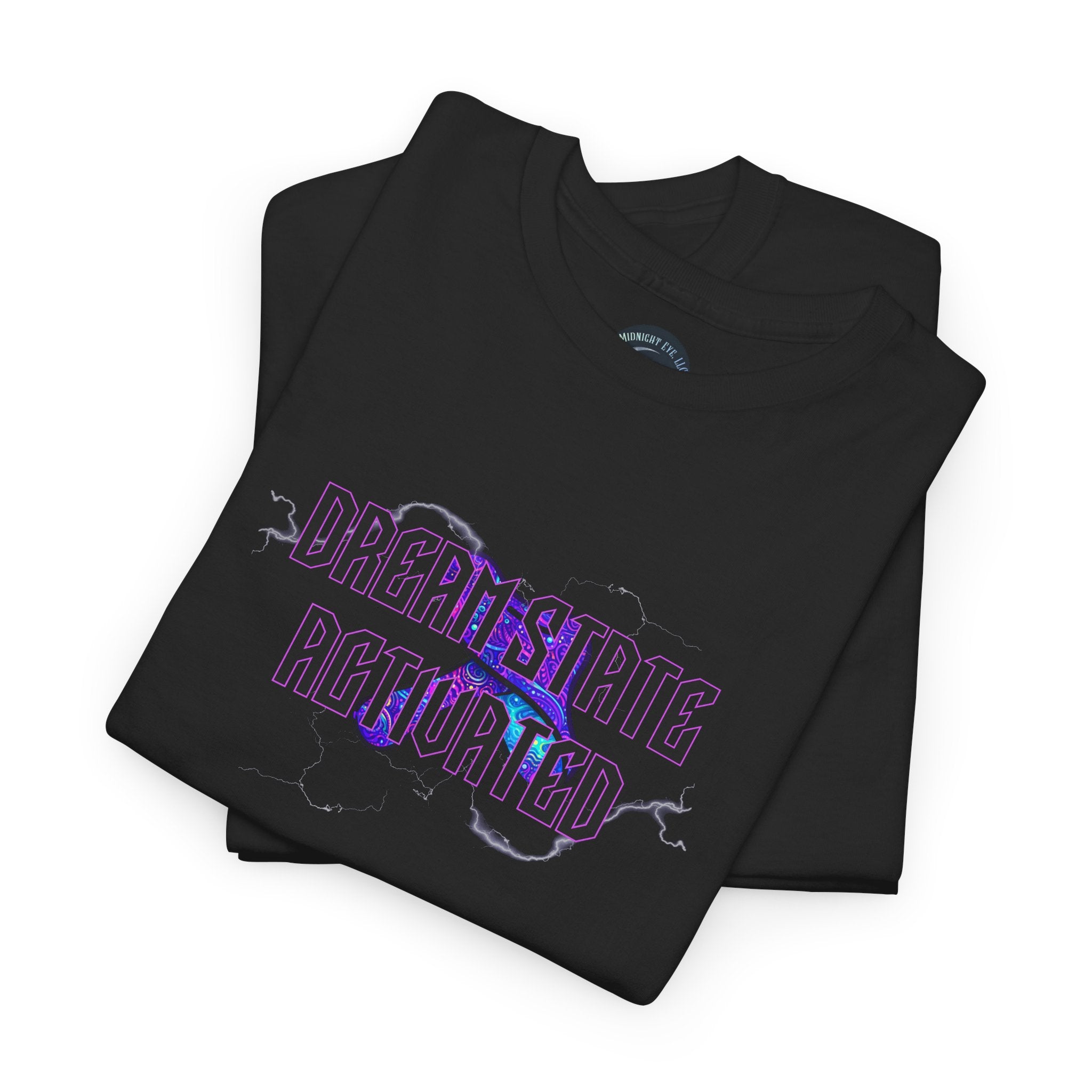 Dragon Crest Graphic Tee — “Dream” Cyber Gothic Streetwear - Raver T-Shirt - Midnight Eye, LLC