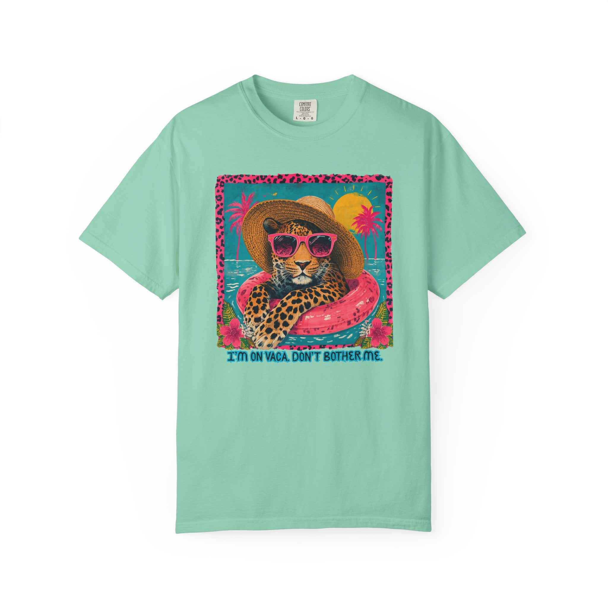 T-Shirt — Tropical Leopard in Sunglasses Summer Graphic - Sassy Vacation T-Shirt