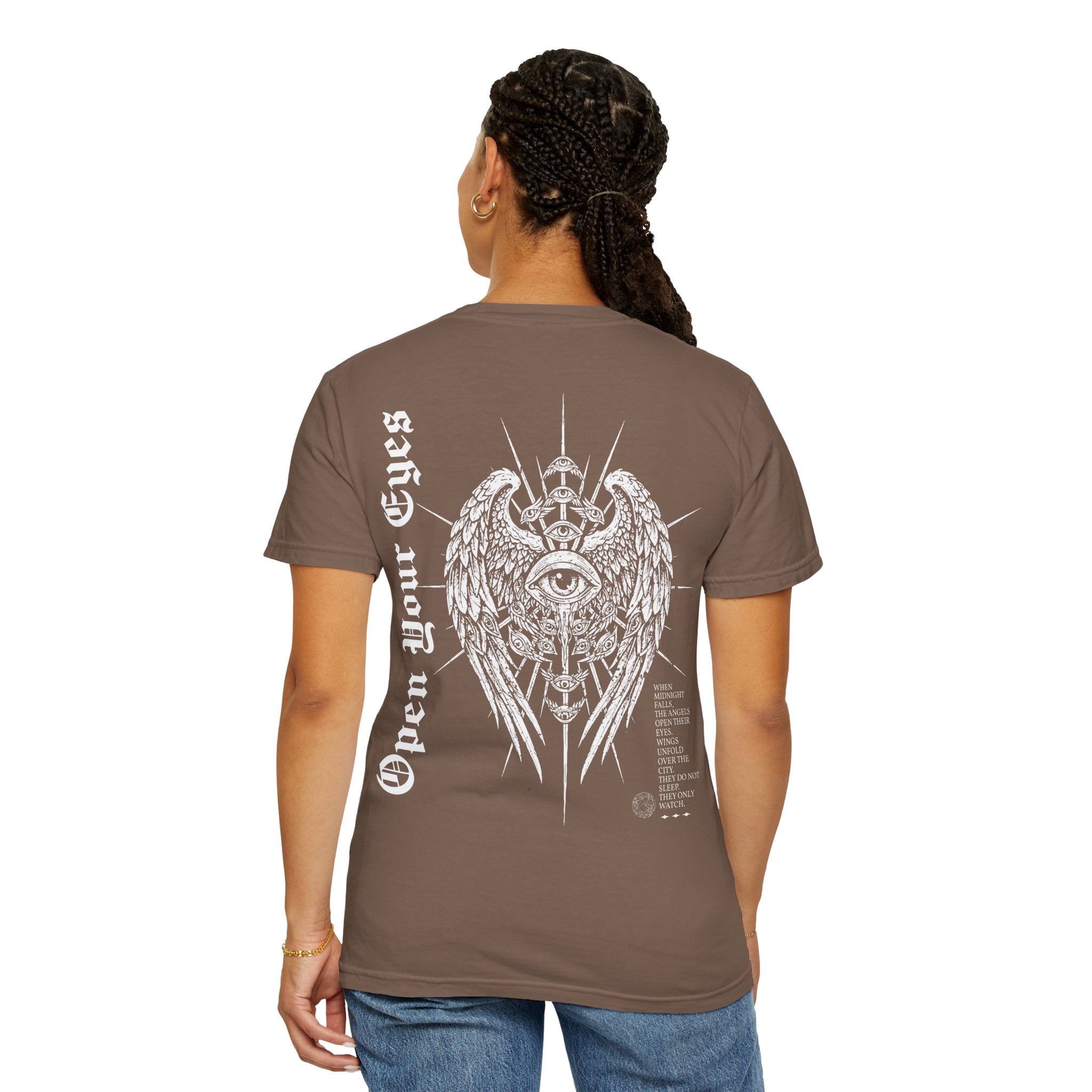 Winged - Eye & Red Rose Graphic T-Shirt - Gothic Tee - Rock Band T-Shirt - Streetwear T-Shirt - Midnight Eye, LLC