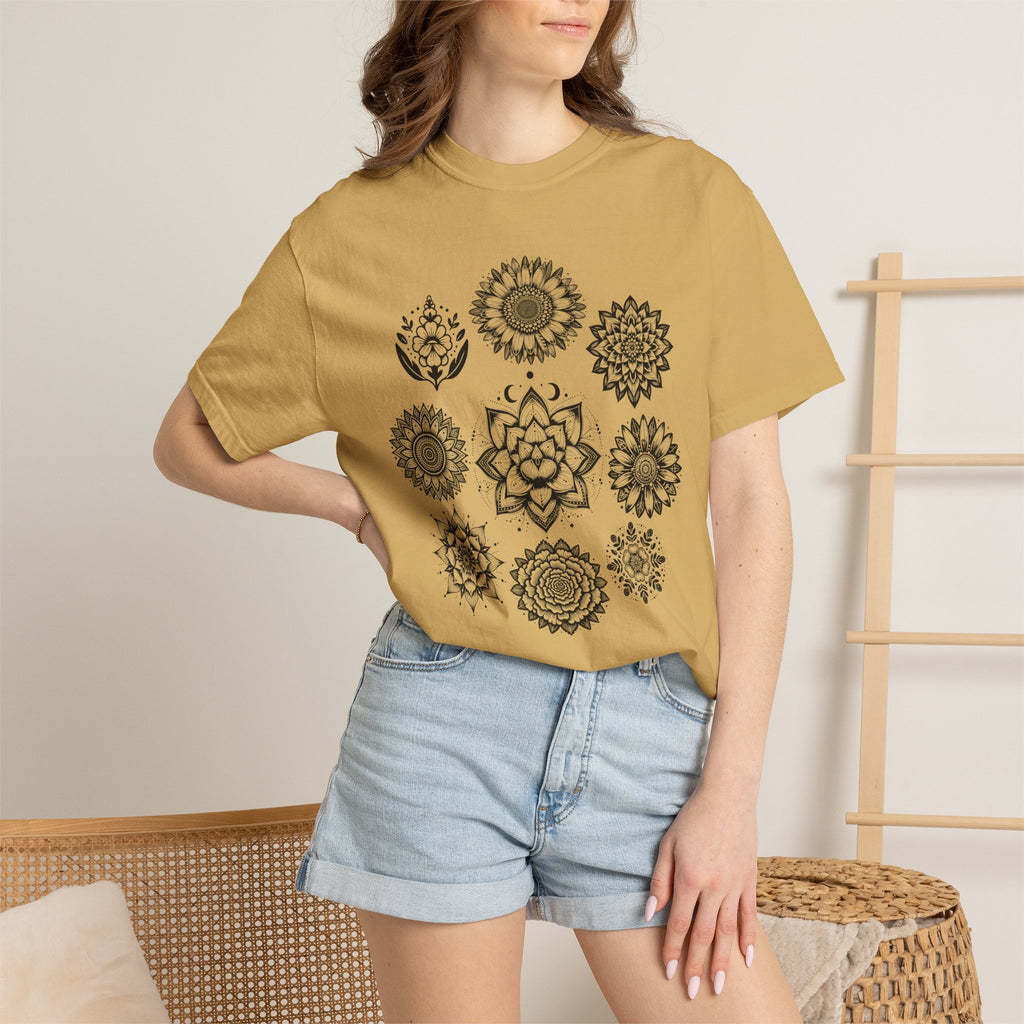 Boho Flower Collage T-Shirt - Floral Graphic Tee