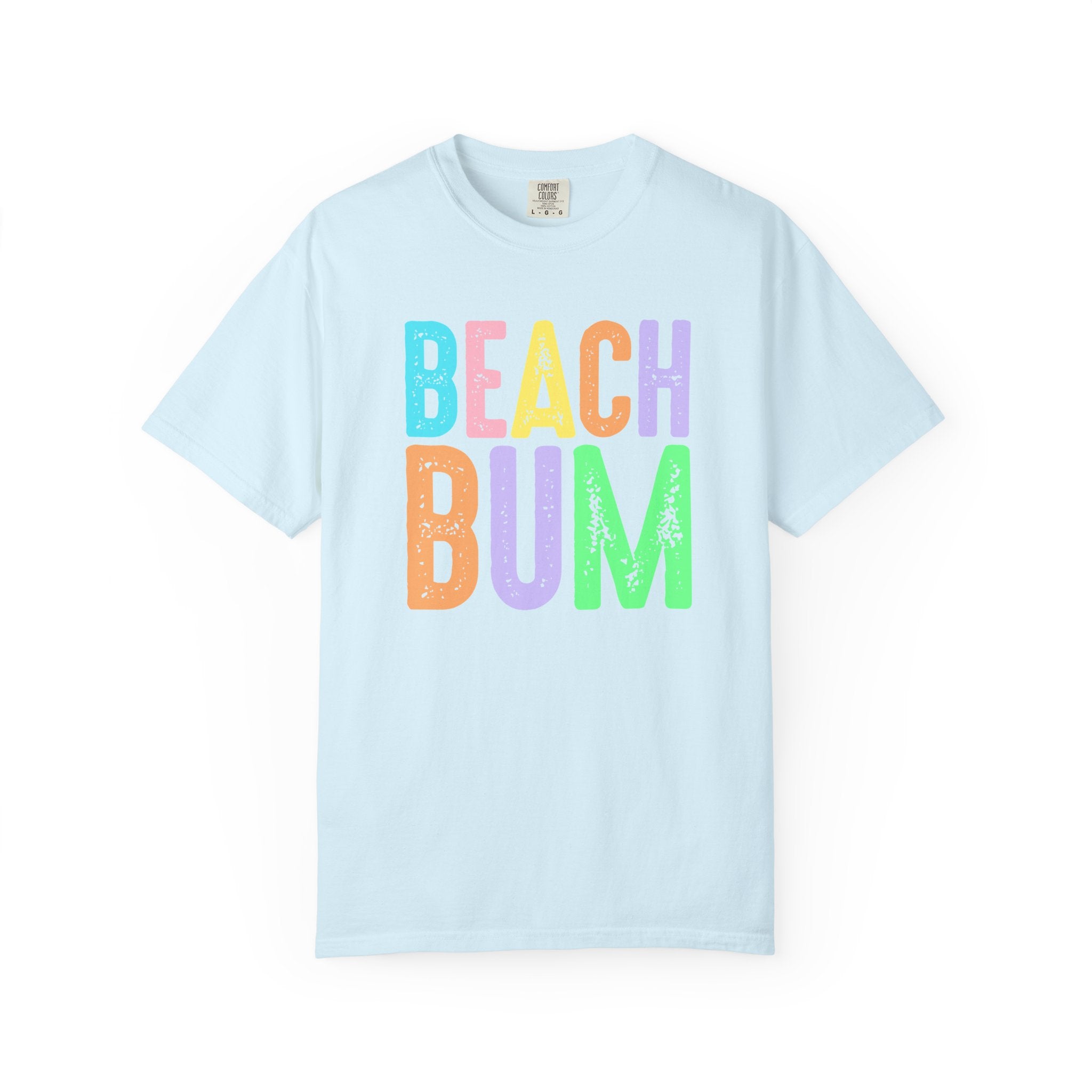 Beach Bum Summer T-Shirt — Bright Colorful Beach Tee - Midnight Eye, LLC
