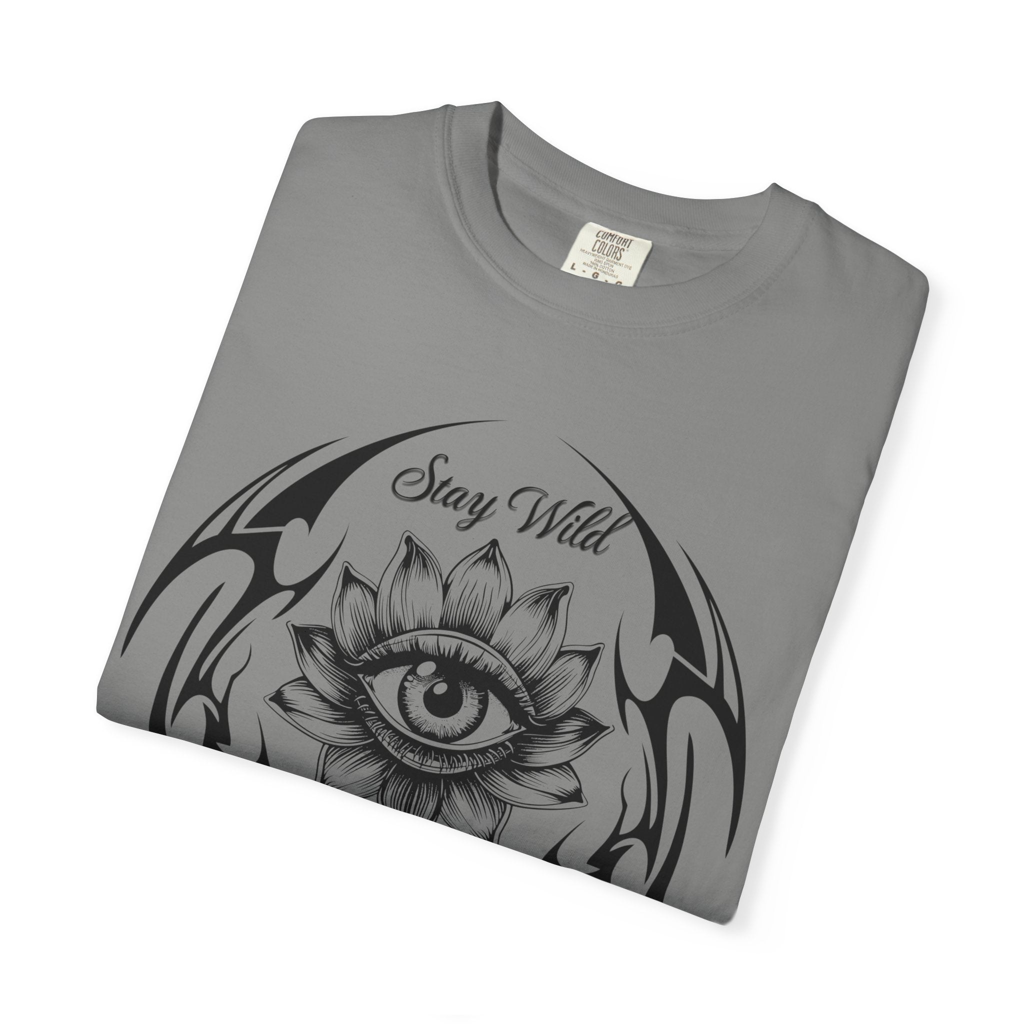 Lotus Eye Graphic T-Shirt — Cybergoth / Cyberpunk Floral Tee