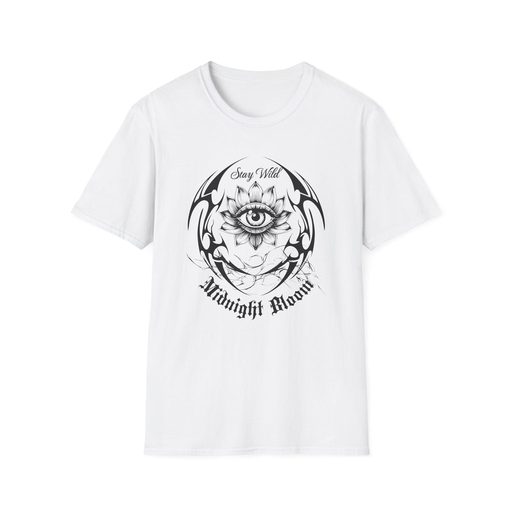 Midnight Eye Graphic T-Shirt — Mystical Lotus All - Seeing Eye Tee - Streetwear T-Shirt - Midnight Eye, LLC