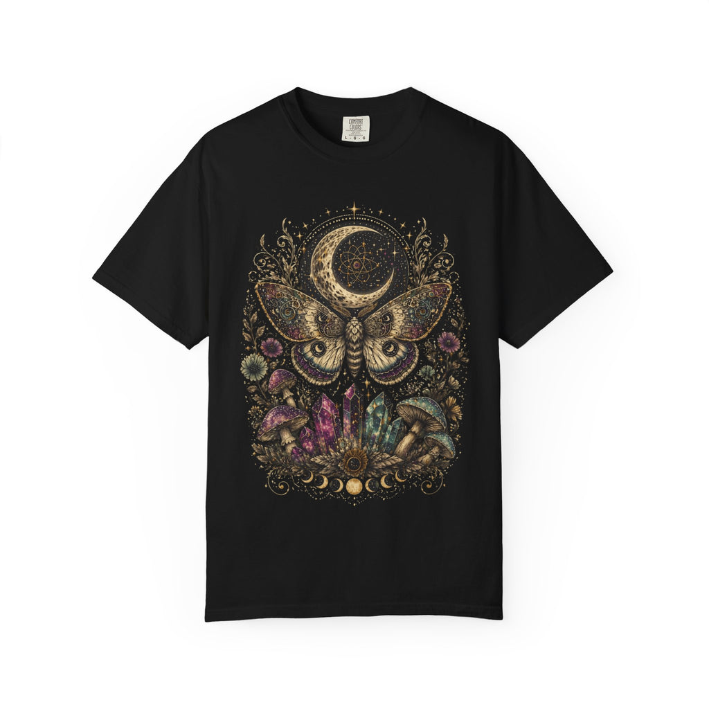 Mystic Moth & Moon Crystal T-Shirt - Gothic Tee