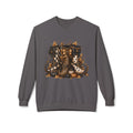 Halloween Boots Crewneck Sweatshirt — Autumn Witchy Vintage Goth Boot Trio Design