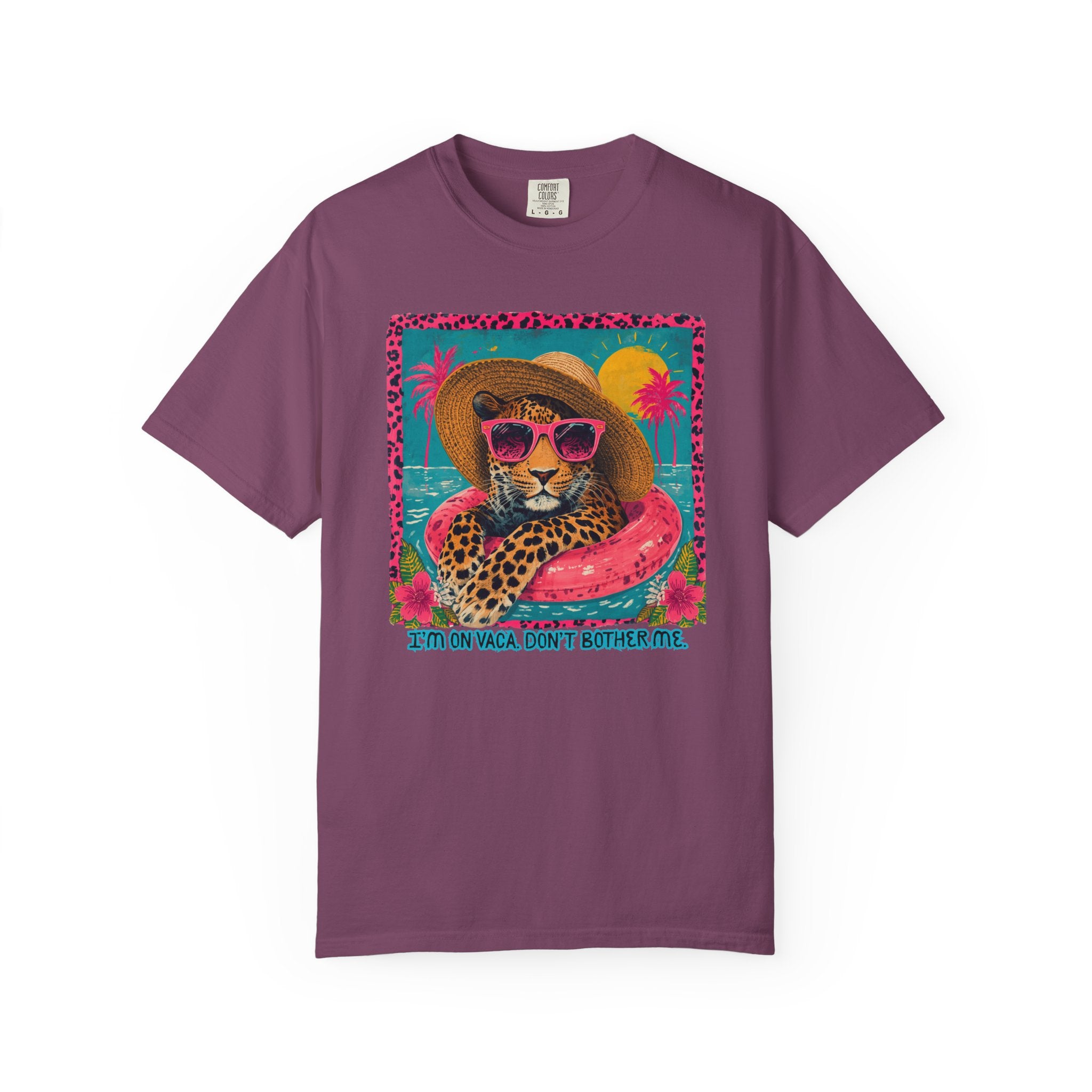 T-Shirt — Tropical Leopard in Sunglasses Summer Graphic - Sassy Vacation T-Shirt