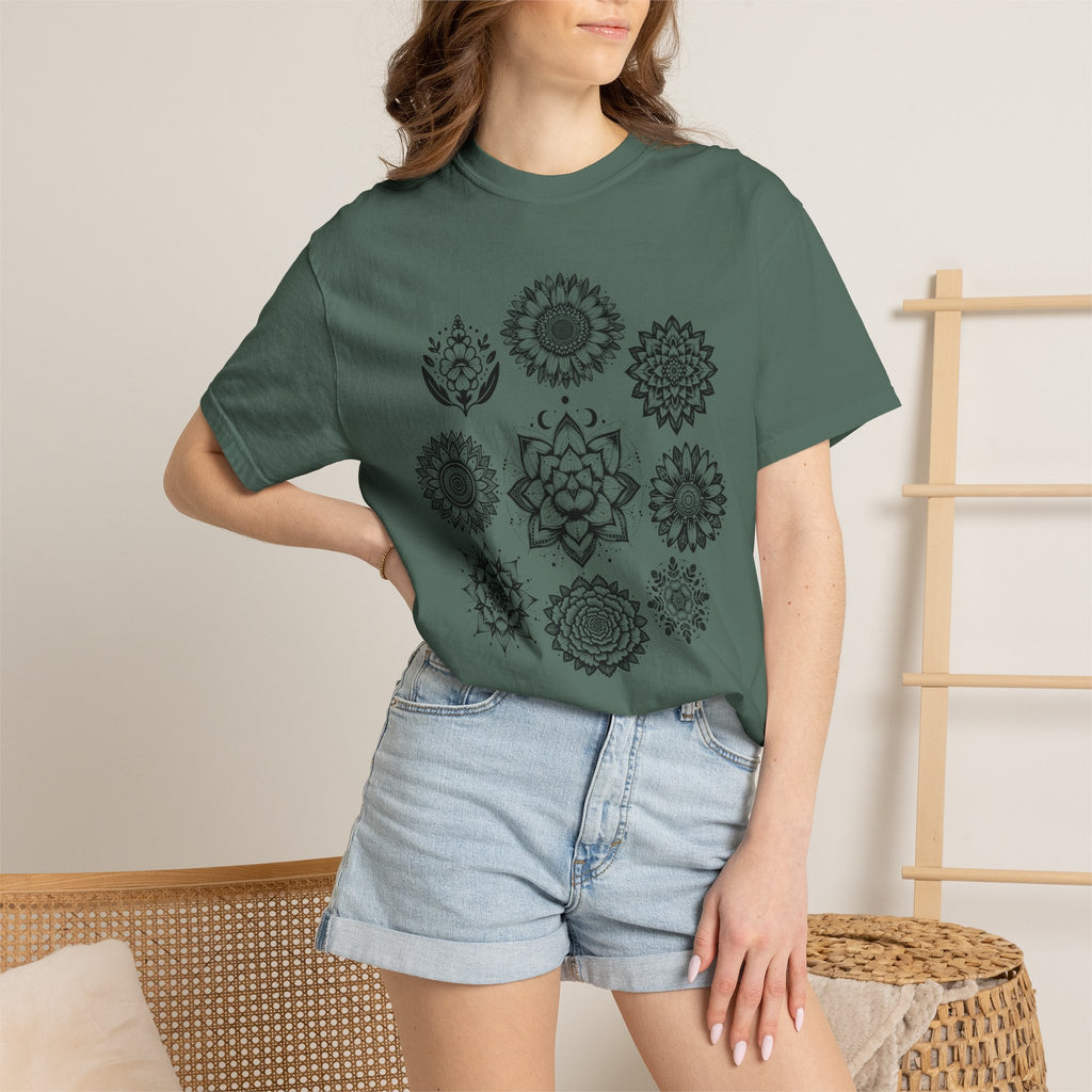 Boho Flower Collage T-Shirt - Floral Graphic Tee