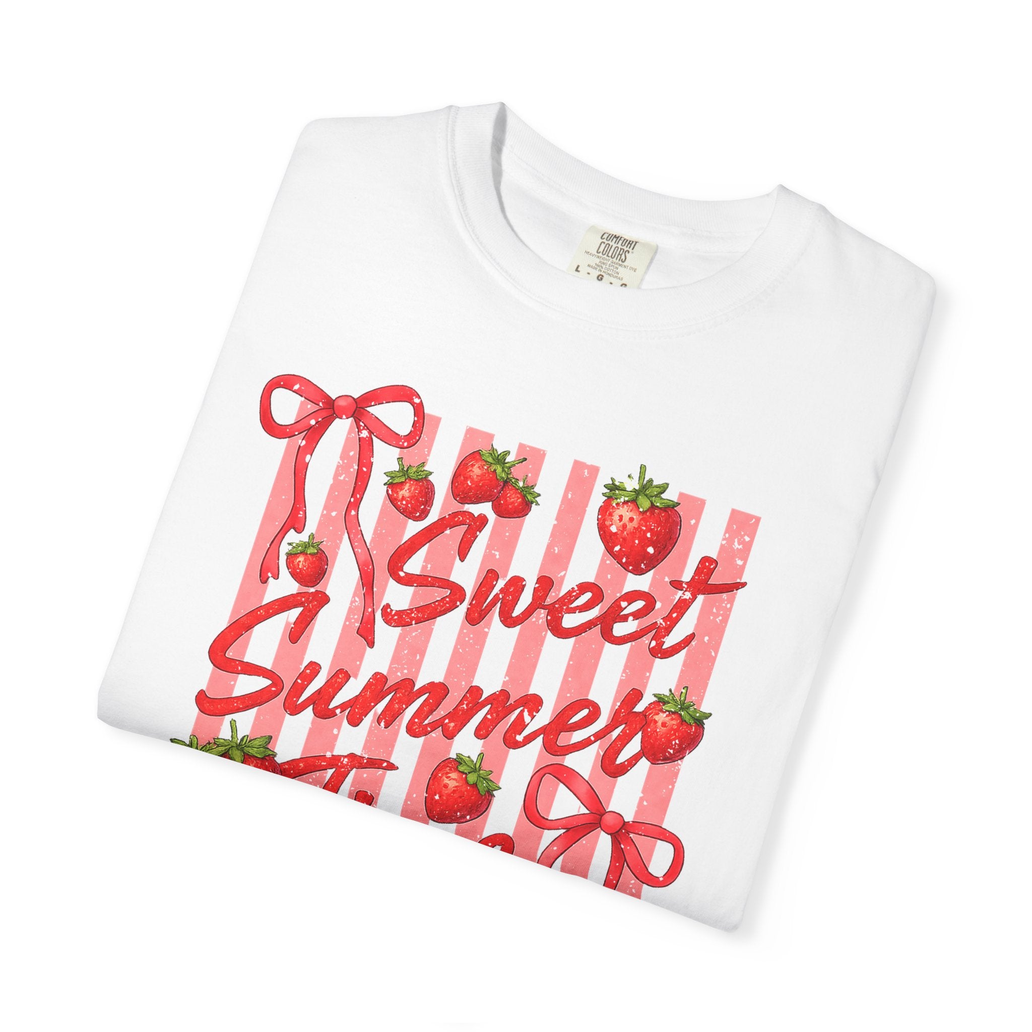 Sweet Summer Time Strawberry Graphic T-Shirt - Cute Summer T-Shirt - Fruit Tee
