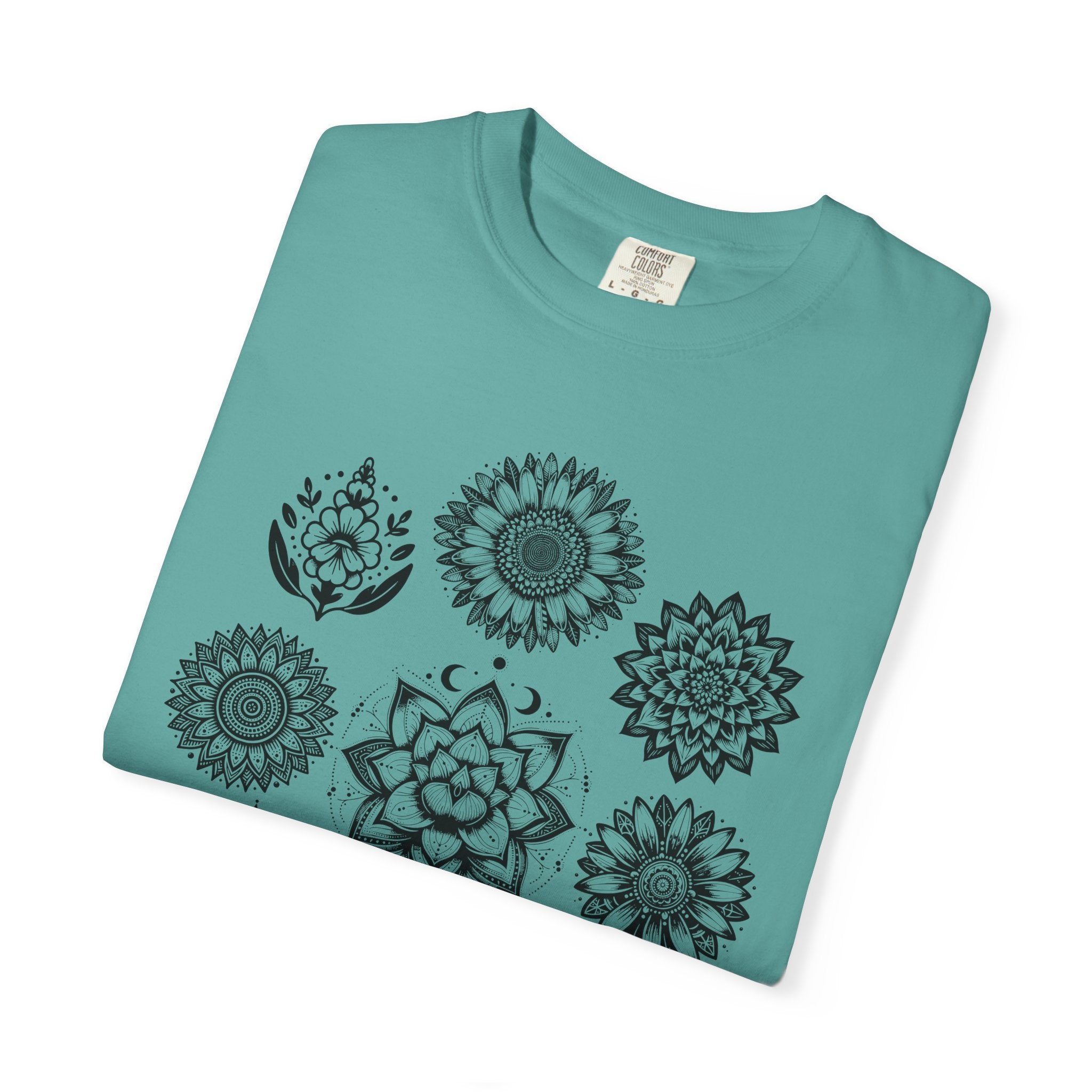 Boho Flower Collage T-Shit - Floral Graphic Tee