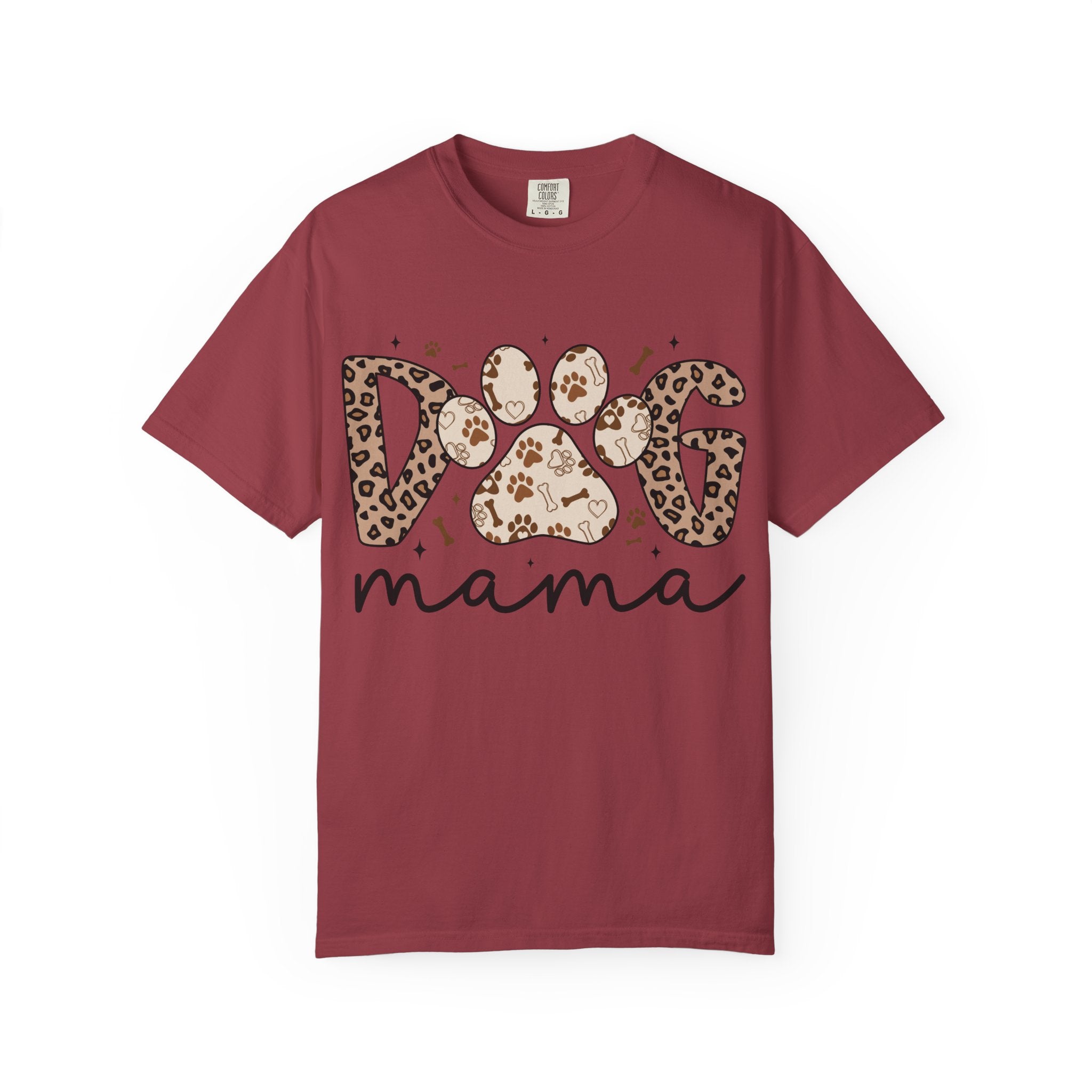 Dog Mama Leopard Paw T-Shirt – Cute Animal Print Tee for Pet Lovers. Midnight Eye, LLC