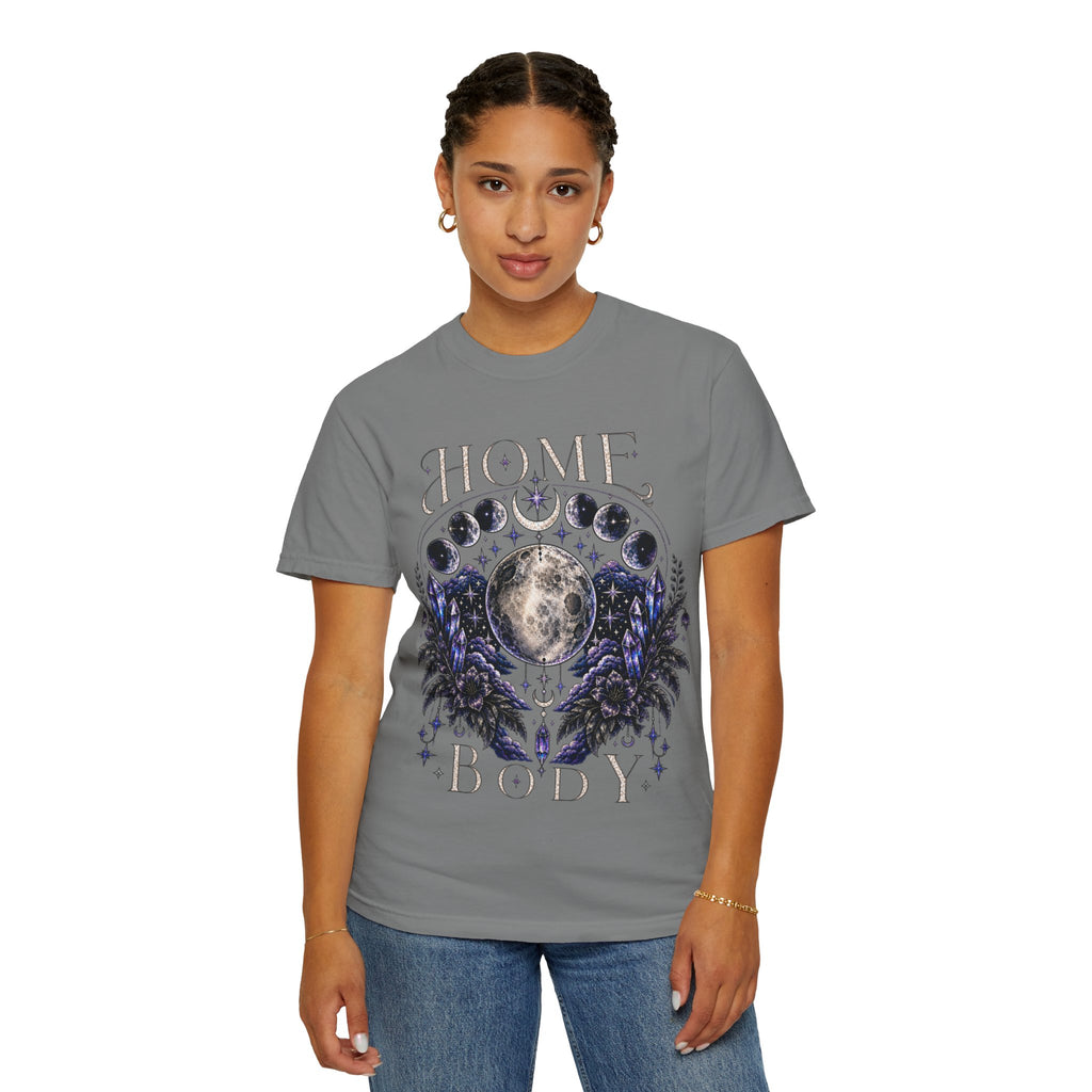 Moon Phases T-Shirt — “Home Body” Lunar Graphic Tee