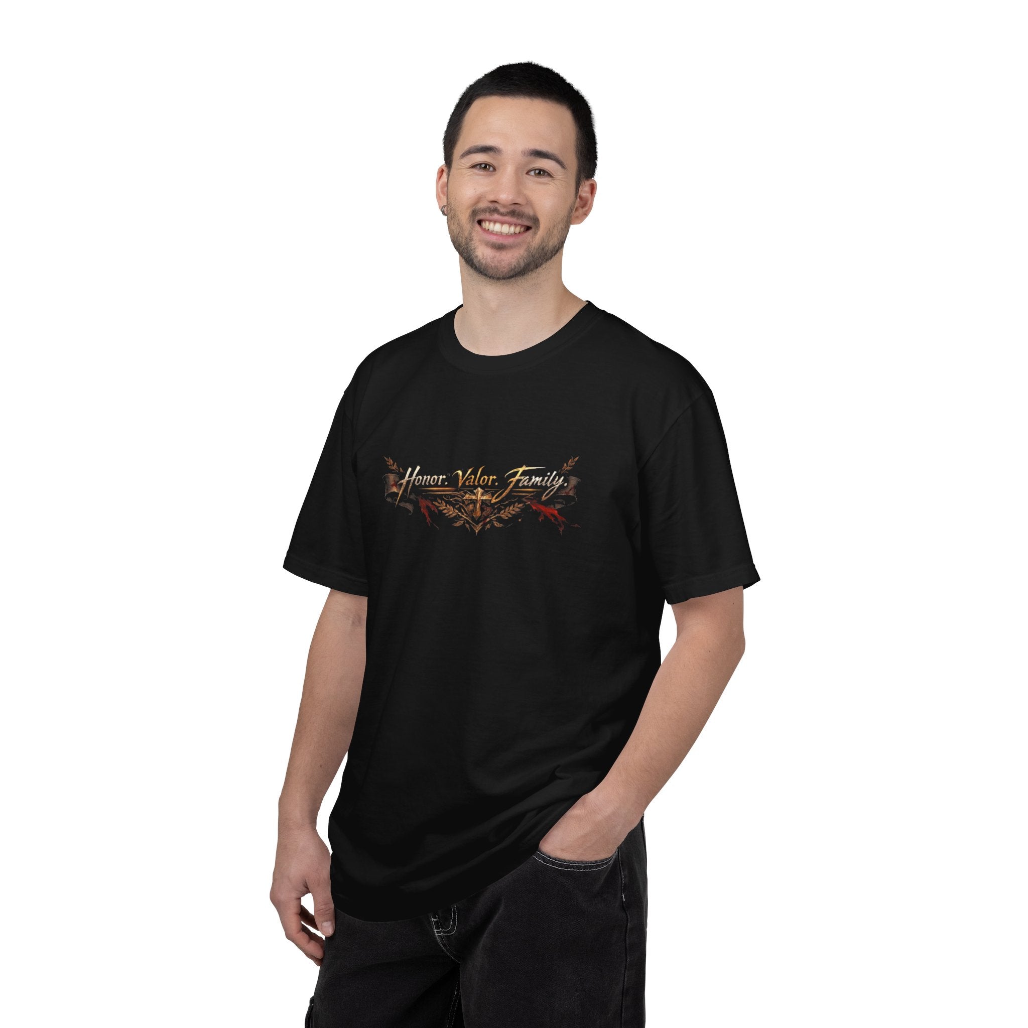 Knight Armor T-Shirt — "Honor. Valor. Family." Medieval T-Shirt - Family Inspirational Tee - Midnight Eye, LLC