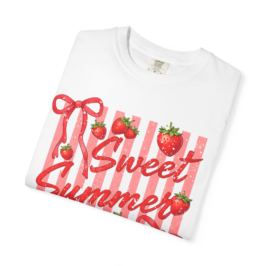 Sweet Summer Time Strawberry Graphic T-Shirt - Cute Summer T-Shirt - Fruit Tee. Midnight Eye, LLC 
