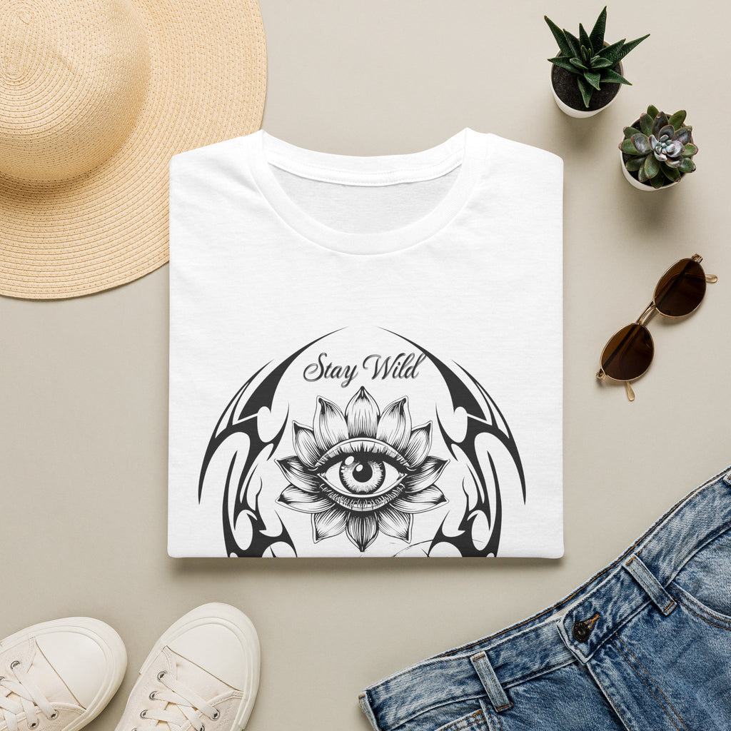 Midnight Eye Graphic T-Shirt — Mystical Lotus All - Seeing Eye Tee - Streetwear T-Shirt - Midnight Eye, LLC