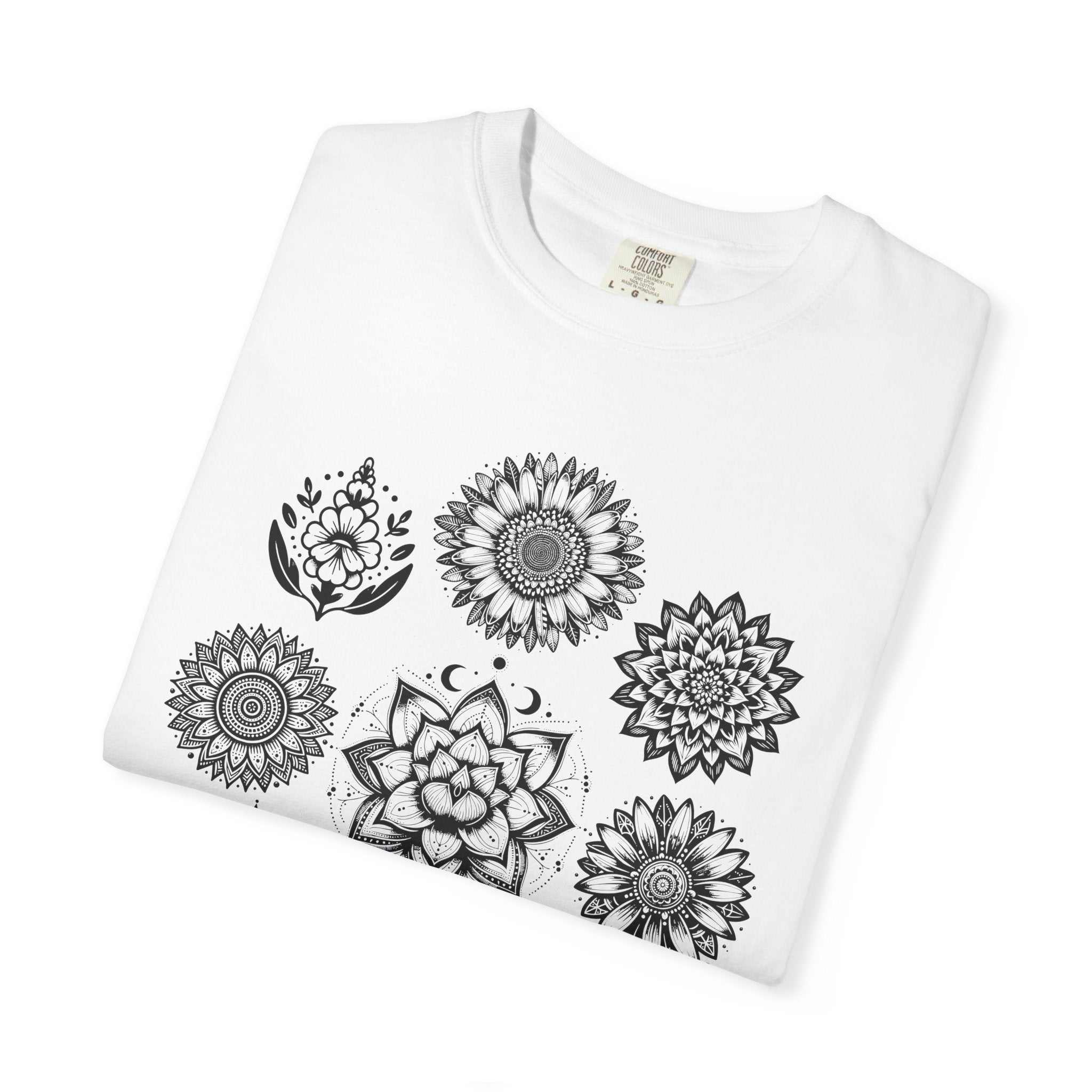 Boho Flower Collage T-Shit - Floral Graphic Tee