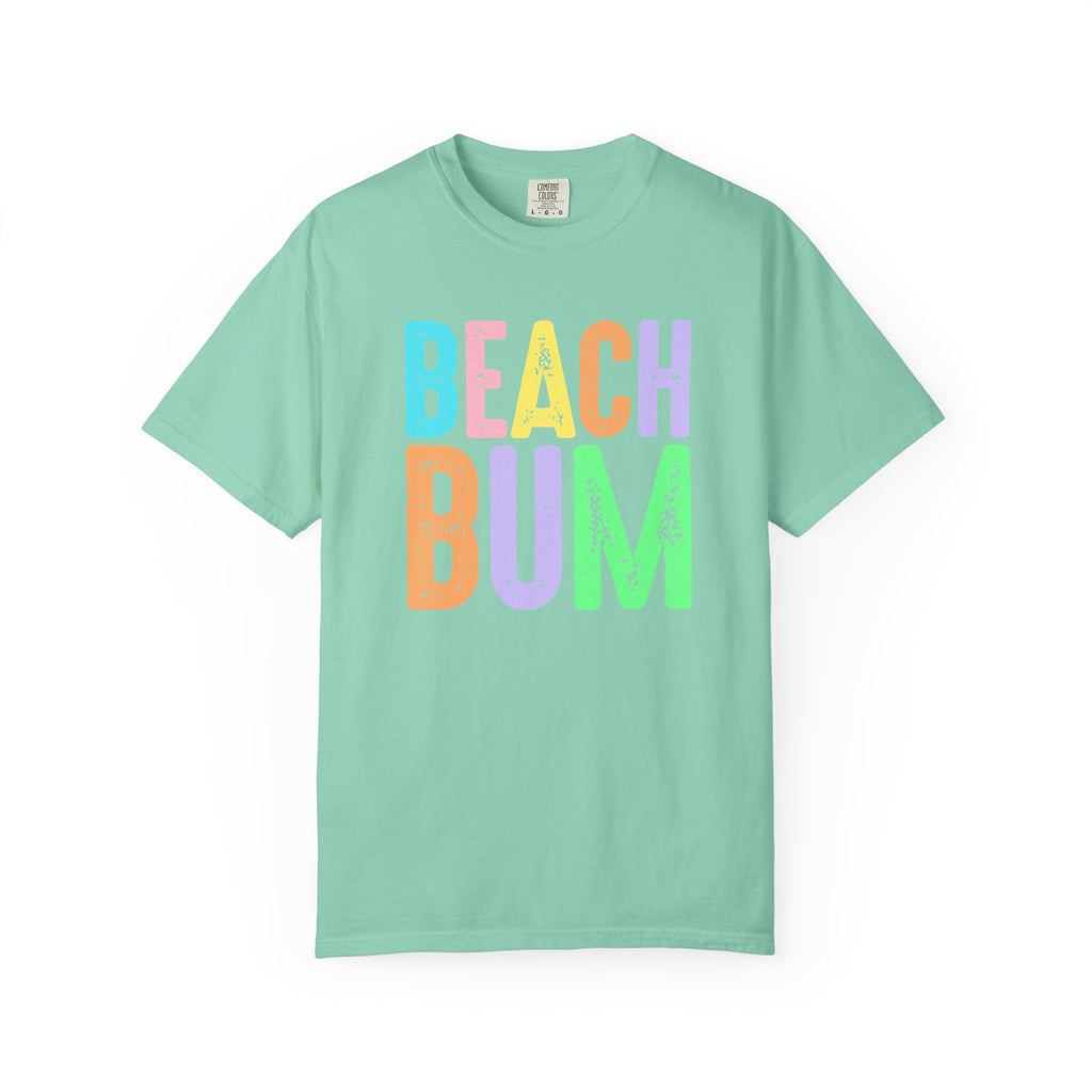 Beach Bum Summer T-Shirt — Bright Colorful Beach Tee - Midnight Eye, LLC
