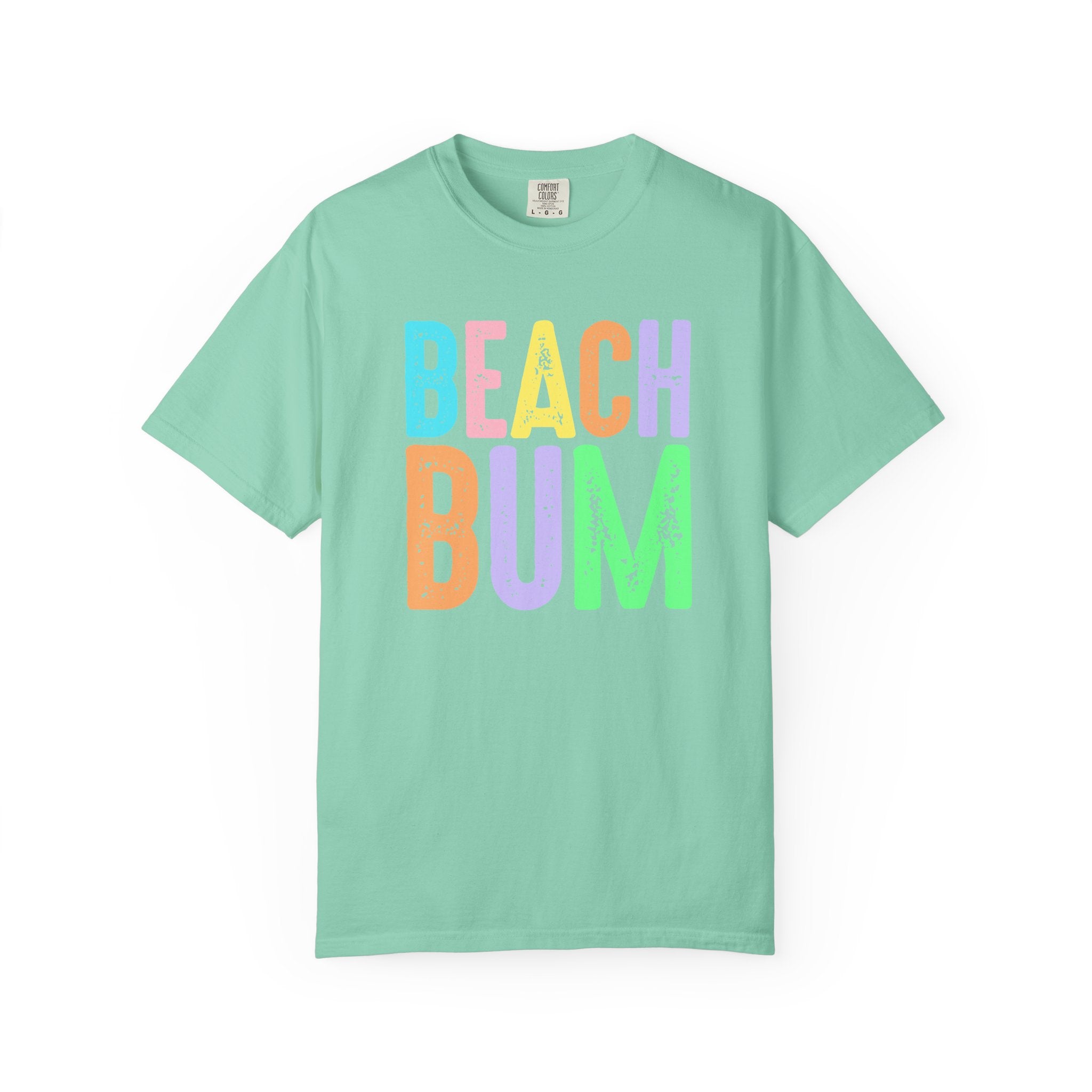 Beach Bum Summer T-Shirt — Bright Colorful Beach Tee - Midnight Eye, LLC