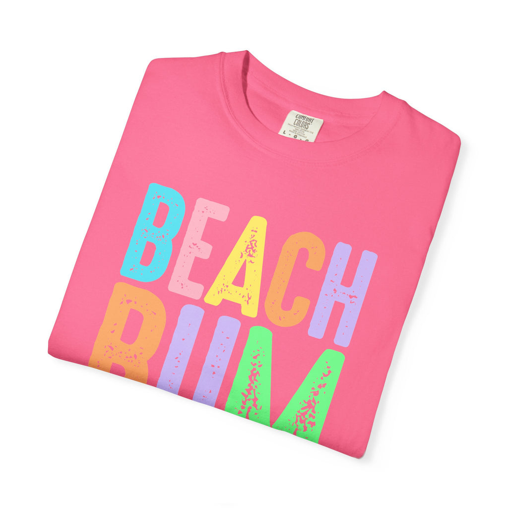 Beach Bum Summer T-Shirt — Bright Colorful Beach Tee - Midnight Eye, LLC