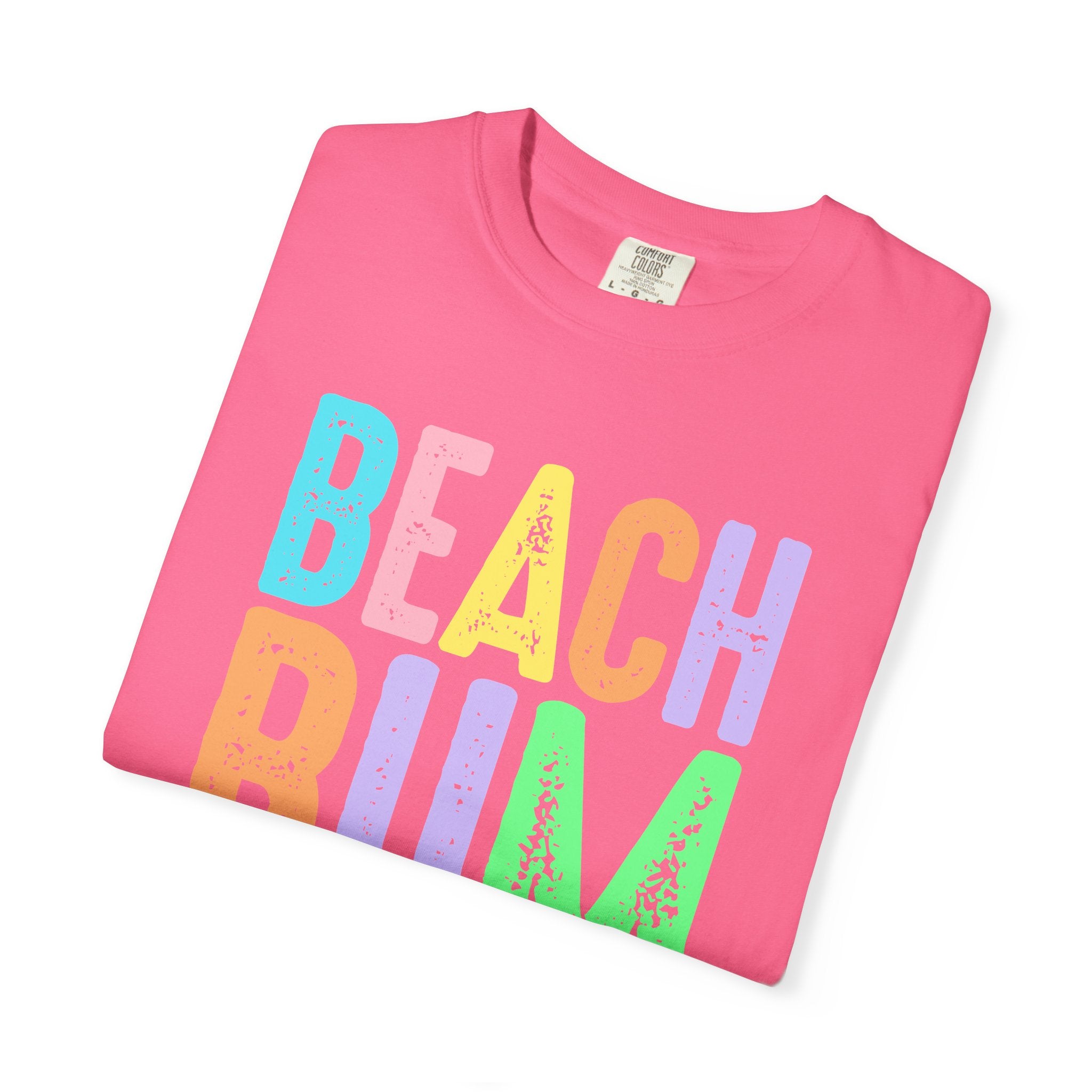 Beach Bum Summer T-Shirt — Bright Colorful Beach Tee - Midnight Eye, LLC
