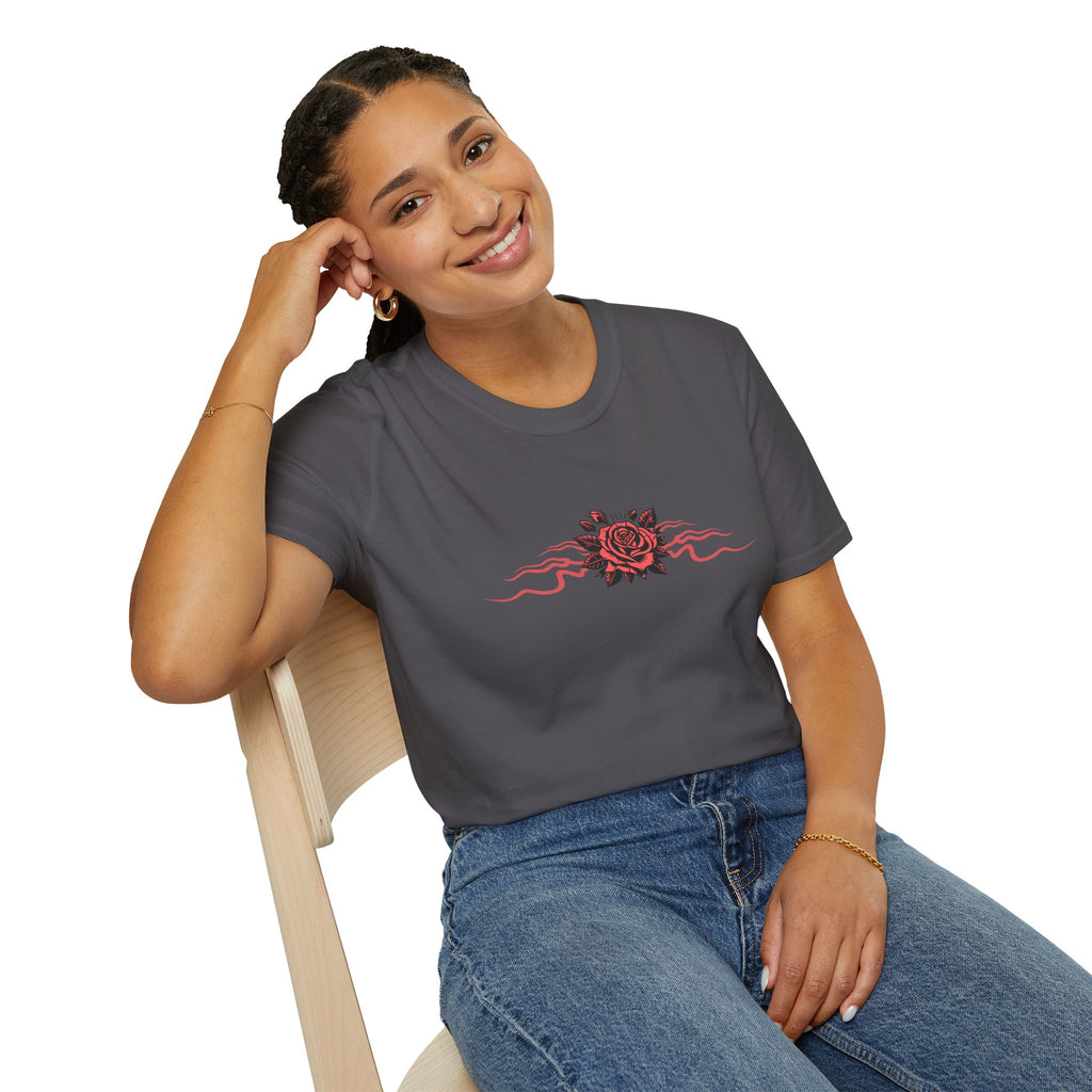 Winged - Eye Graphic Tee — Third Eye Rock Band Shirt - Streetwear Tee - Gothic Red Rose T-Shirt - Midnight Eye, LLC
