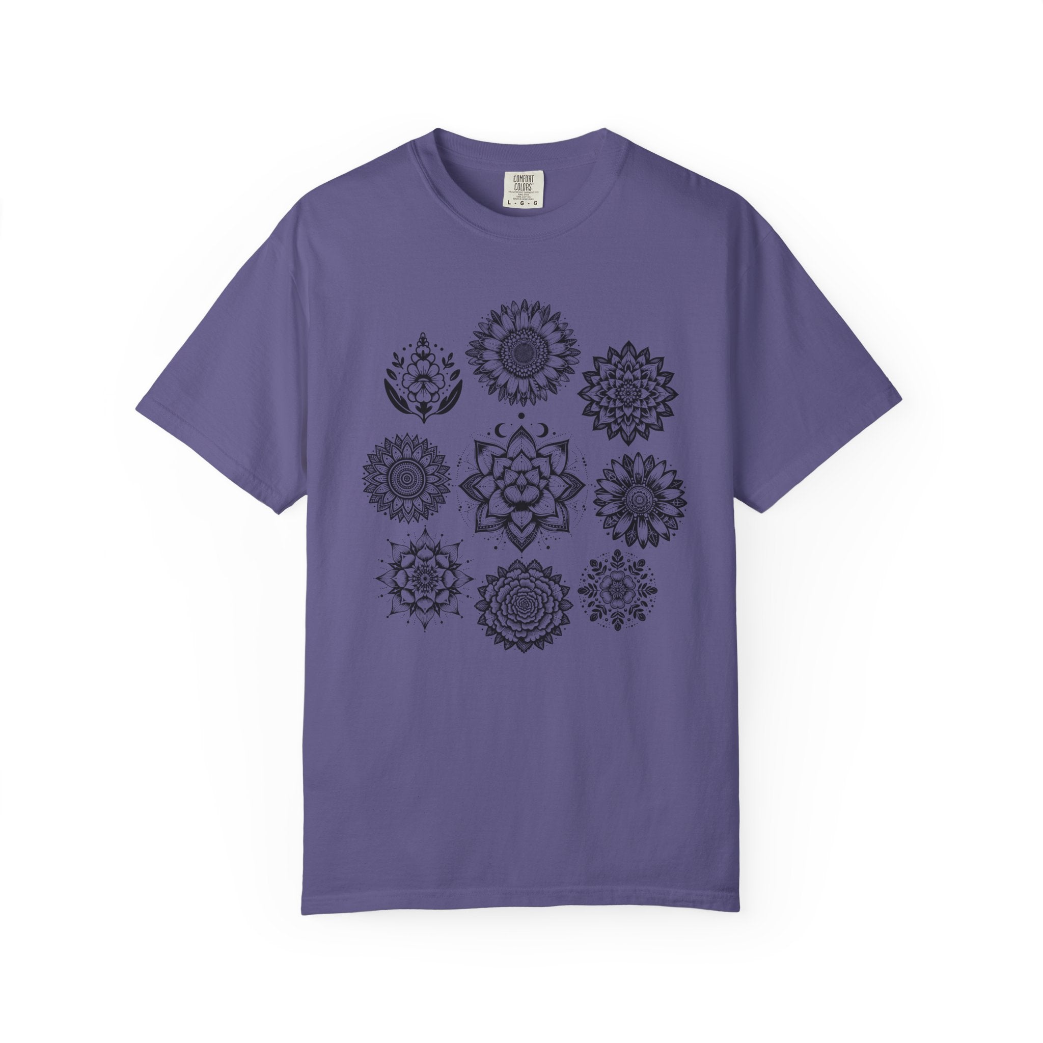 Boho Flower Collage T-Shit - Floral Graphic Tee