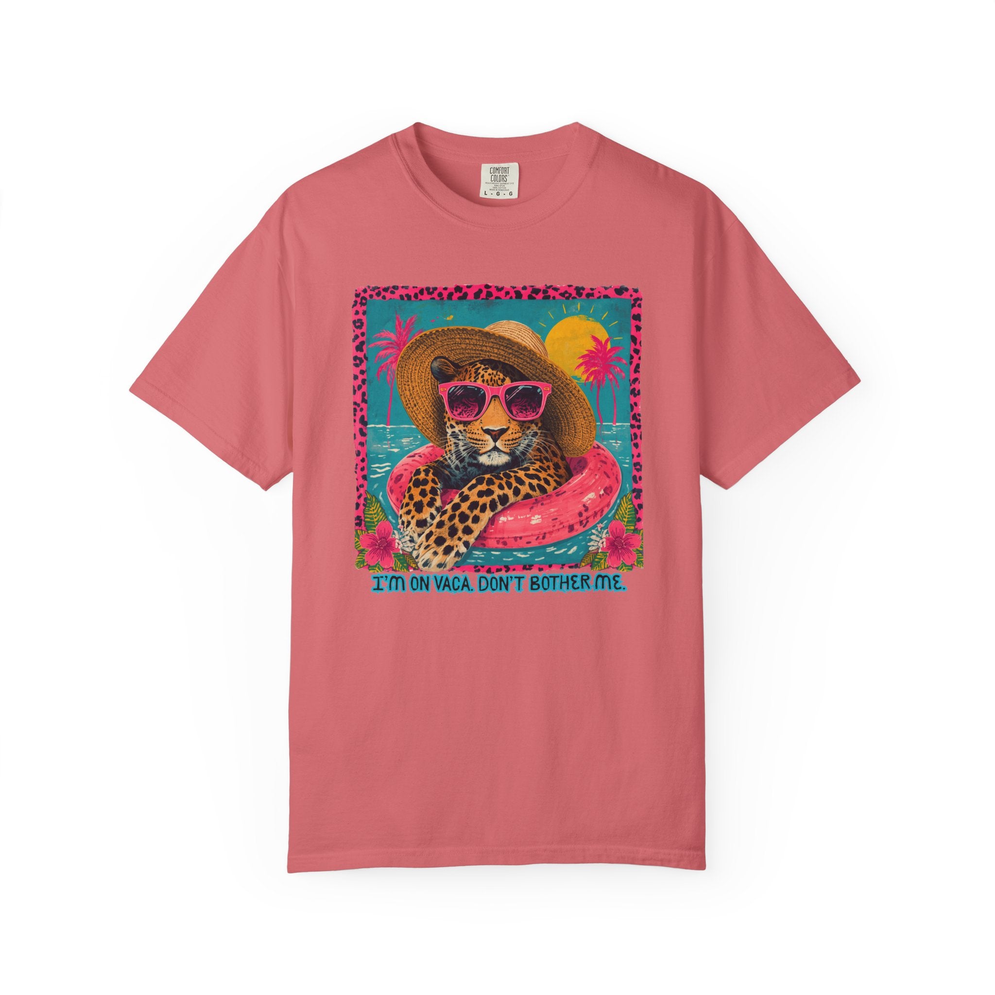T-Shirt — Tropical Leopard in Sunglasses Summer Graphic - Sassy Vacation T-Shirt