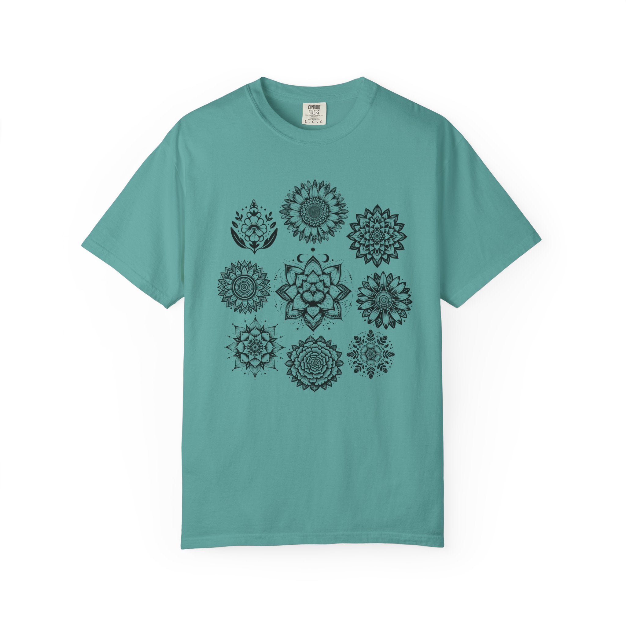 Boho Flower Collage T-Shit - Floral Graphic Tee