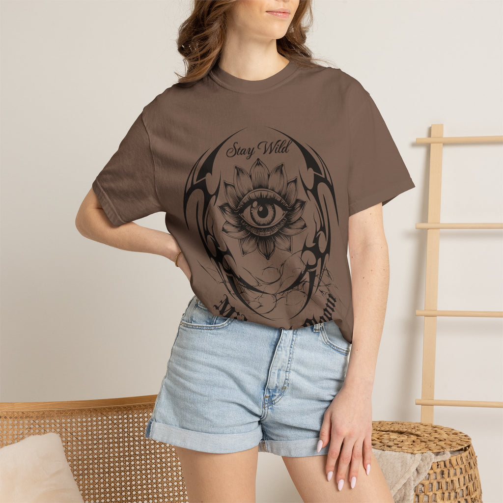 Lotus Eye Graphic T-Shirt — Cybergoth / Cyberpunk Floral Tee
