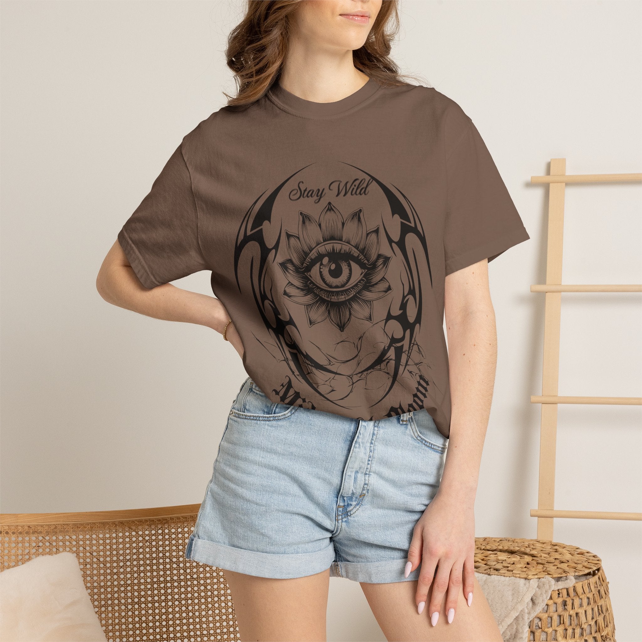 Lotus Eye Graphic T-Shirt — Cybergoth / Cyberpunk Floral Tee