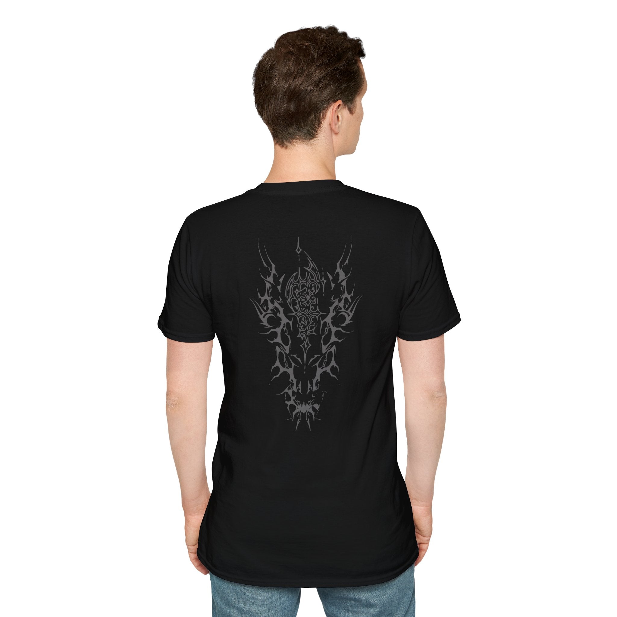 Hard Techno Graphic T-Shirt — Industrial Rave Tee - Tribal T-Shirt - Punk Graphic Tee - Midnight Eye, LLC