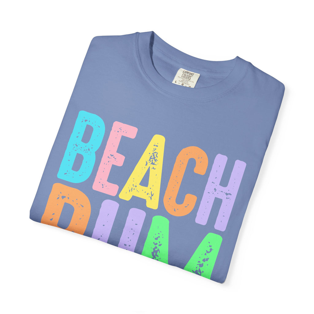 Beach Bum Summer T-Shirt — Bright Colorful Beach Tee. Midnight Eye, LLC