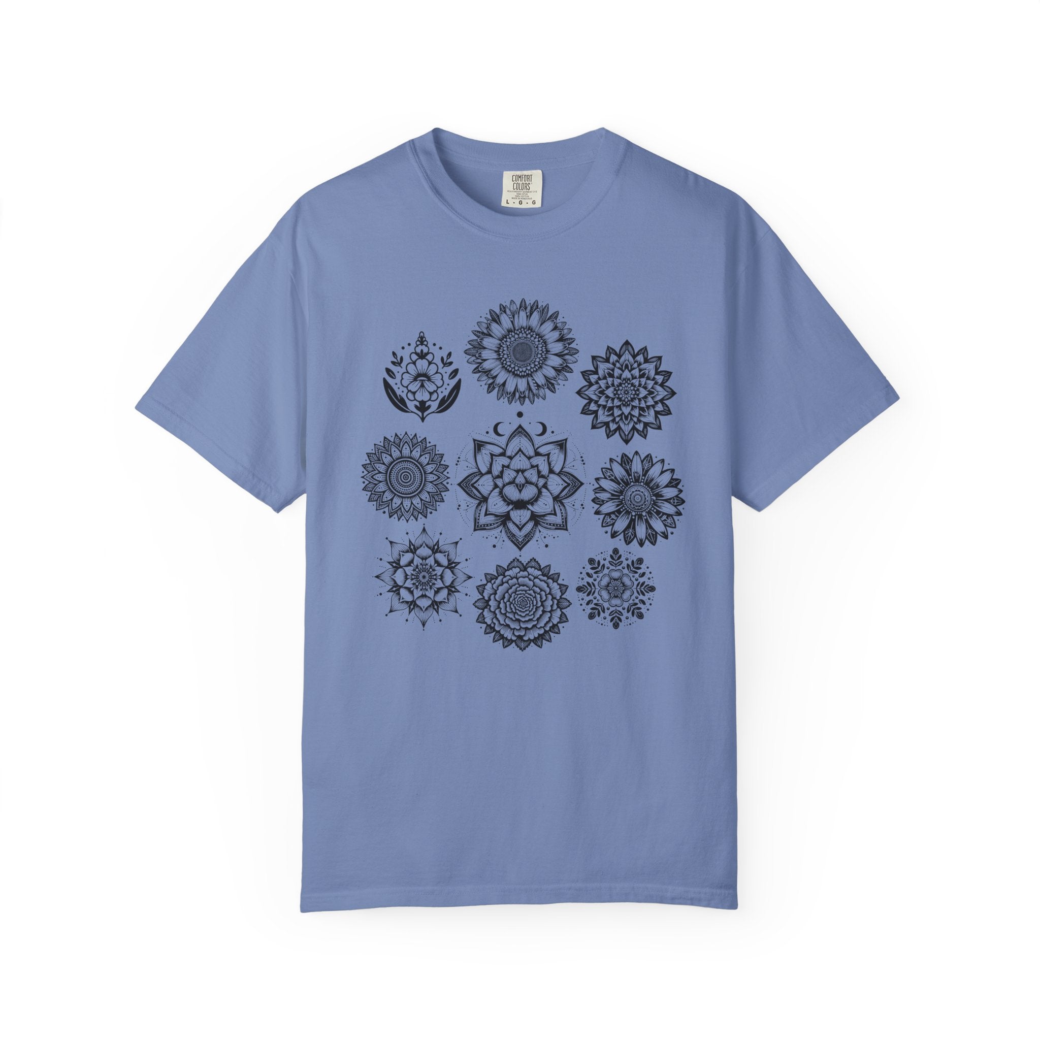 Boho Flower Collage T-Shit - Floral Graphic Tee
