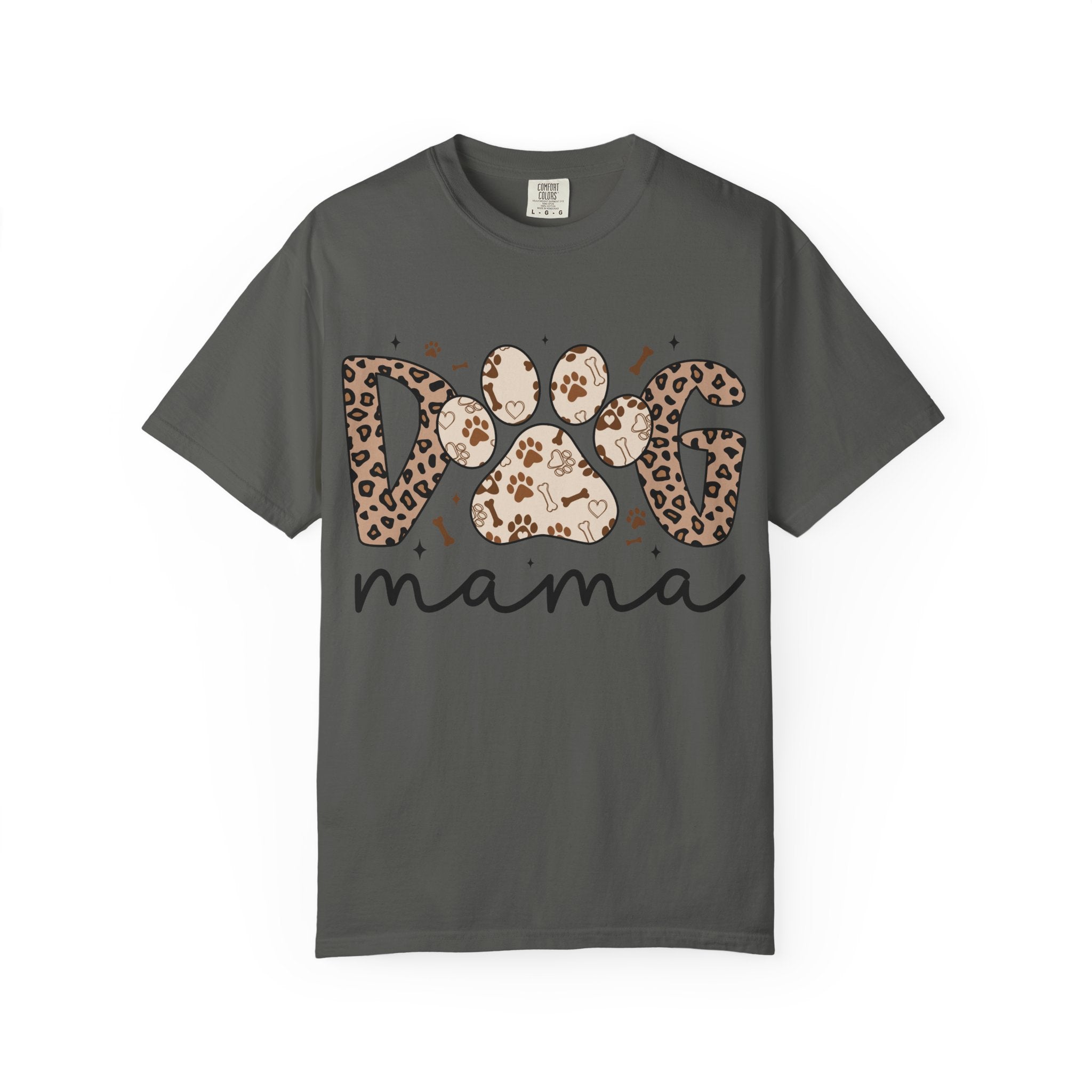 Dog Mama Leopard Paw T-Shirt – Cute Animal Print Tee for Pet Lovers. Midnight Eye, LLC