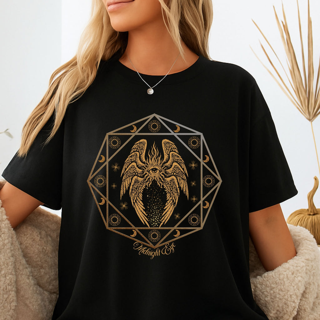 Mystical Eye T-Shirt - Winged - Eye Third Eye Tee - Gothic T-Shirt - Midnight Eye, LLC