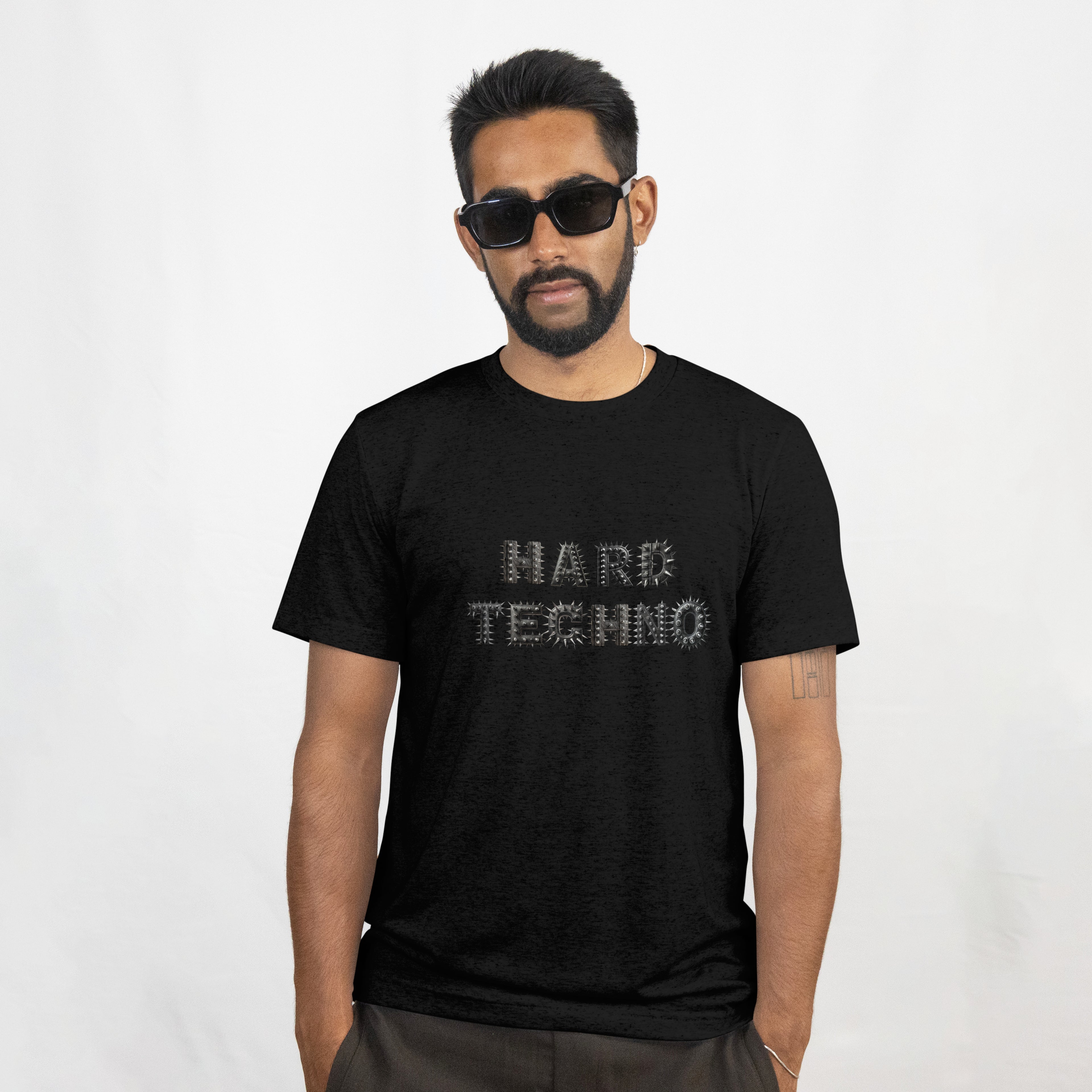 Hard Techno Graphic T-Shirt — Industrial Rave Tee - Tribal T-Shirt - Punk Graphic Tee