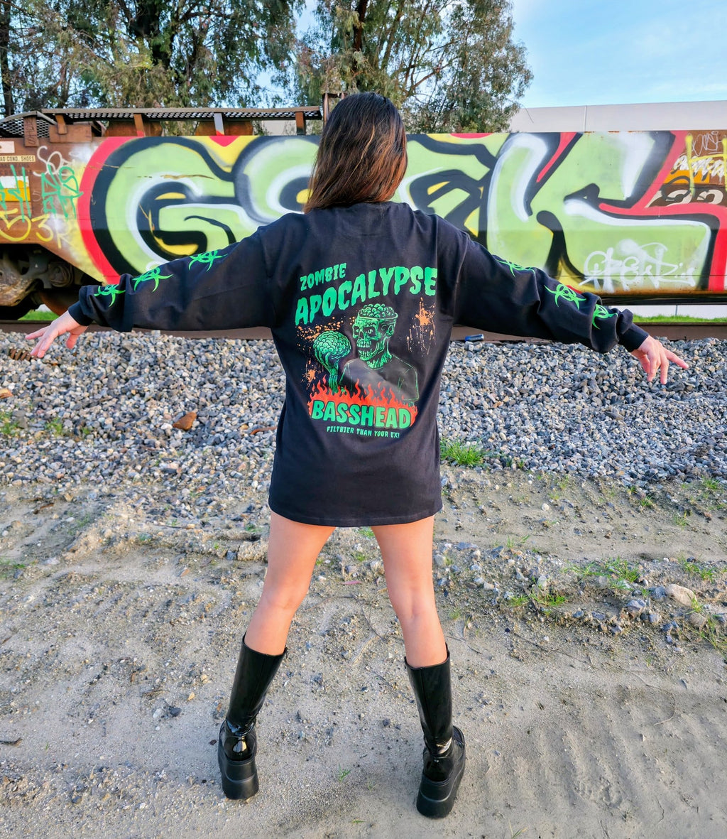 Zombie Apocalypse Rave Long Sleeve Tee - Midnight Eye, LLC