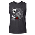 Title Midnight Eye Skull and Red Rose Tank Top - Summer Gothic Dark Aesthetic Tank Top - Midnight Eye, LLC