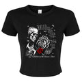 Skull Eye Red Rose Tattoo Art Cro Top - Gothic Crop Top - Dark Aesthetic Top - Midnight Eye, LLC